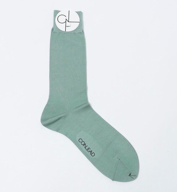 SHIPS「CONLEAD: シルク/ナイロン ソックス」|ソックス|ライム