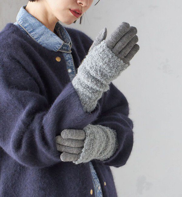 SHIPS for women「3WAY ブークレ グローブ」|手袋|