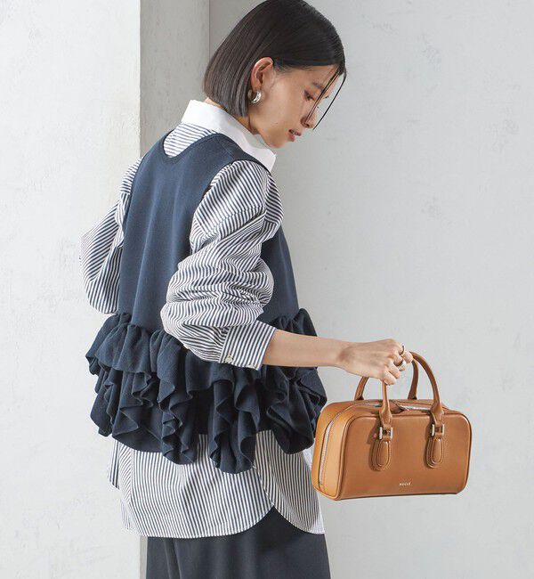 SHIPS for women「〈手洗い可能〉ペプラム フリル 2WAY ベスト」|ベスト・ジレ|