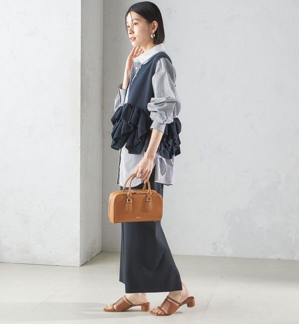 SHIPS for women「〈手洗い可能〉ペプラム フリル 2WAY ベスト」|ベスト・ジレ|