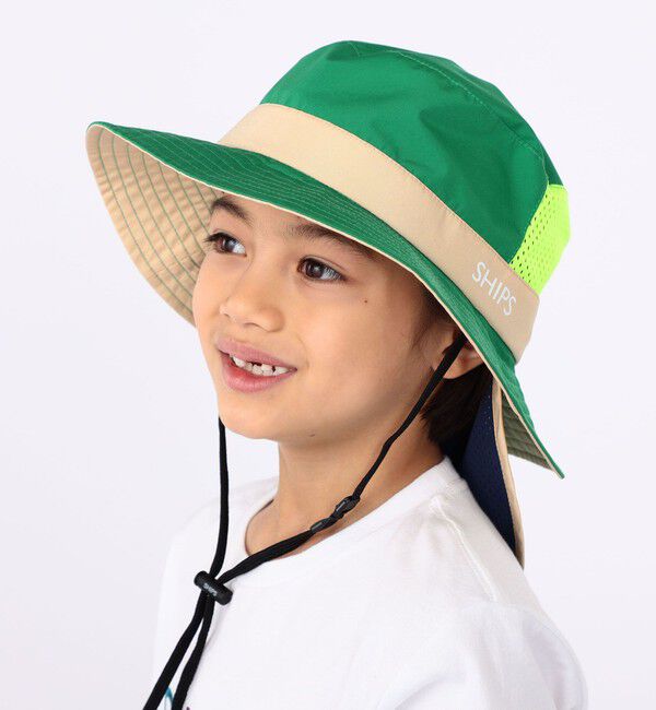 SHIPS KIDS「SHIPS KIDS:〈UVカット/撥水/吸水速乾〉サファリ ハット」|ハット|
