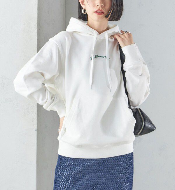 SHIPS for women「【SHIPS別注】LOGAN KNITTING MILLS: プリント フーディー」|パーカー|ホワイト
