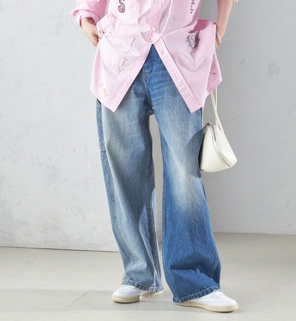 SHIPS for women「【SHIPS別注】WHITE FIELD:デニム ペインター パンツ」|デニム|ブルー