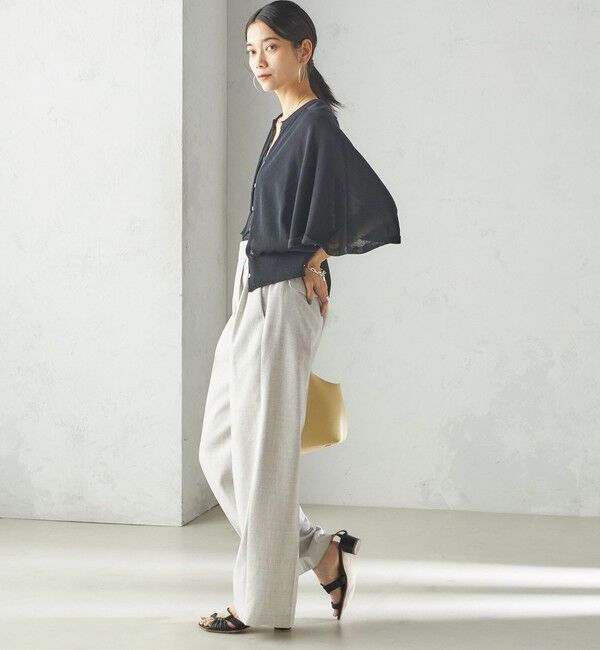 SHIPS for women「〈手洗い可能〉ホール ガーメント ケープ デザイン カーディガン」|カーディガン|