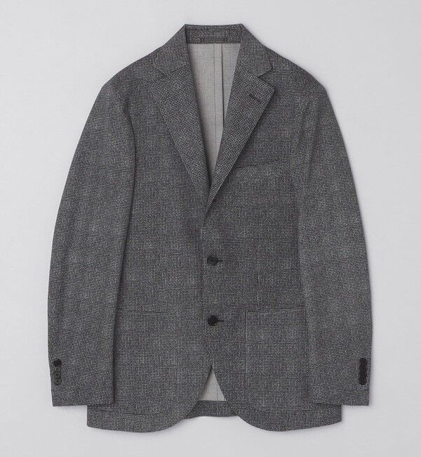 SHIPS「SHIPS: ジャージー ハウンドトゥース プリント ライト ジャケット」|テーラードジャケット|