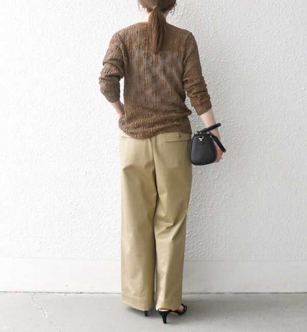 SHIPS any「SHIPS any:〈手洗い可能〉フラワー メッシュ クルーネック プルオーバー」|Tシャツ・カットソー|