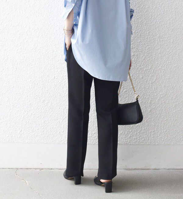 SHIPS any「SHIPS any:〈洗濯機可能〉ダブルクロス セミフレア パンツ［NAVY BLUE］」|その他|