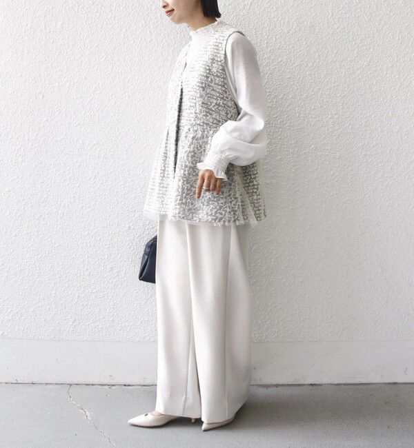 SHIPS for women「【SHIPS別注】troisiemeCHACO: チュール ジレ（セレモニー対応可）」|ベスト・ジレ|