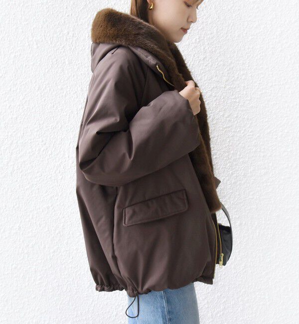 SHIPS for women「【WEB限定】2WAY フェイクファー 中綿 ブルゾン」|ブルゾン・スタジャン|