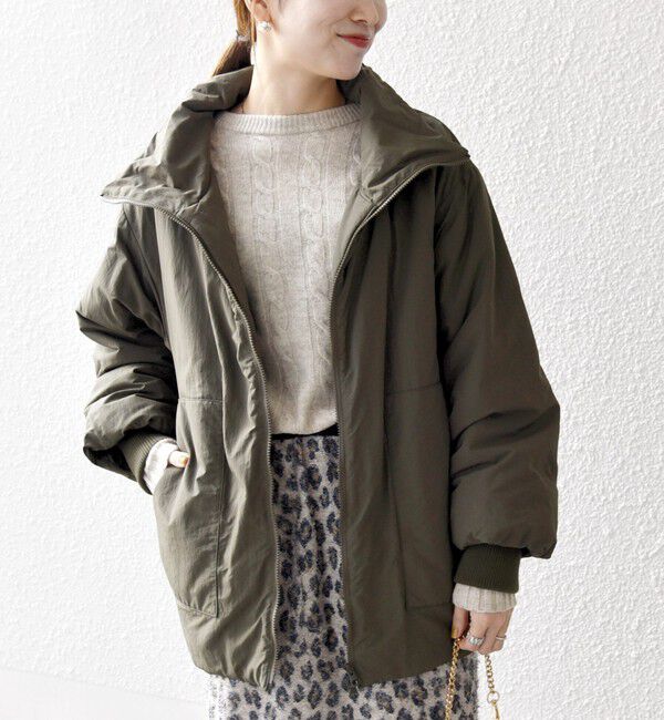 SHIPS any「【WEB限定】SHIPS any: 中綿 ダブル ジップ スタンド ブルゾン」|ブルゾン・スタジャン|