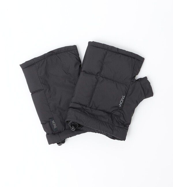 SHIPS「TAION: 〈手洗い可能〉ダウン オープン グローブ」|手袋|ブラック