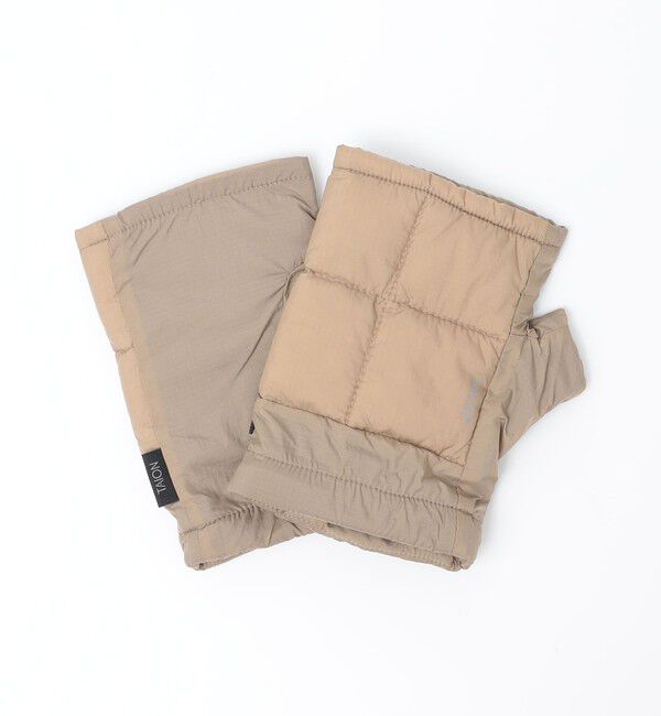 SHIPS「TAION: 〈手洗い可能〉ダウン オープン グローブ」|手袋|カーキ