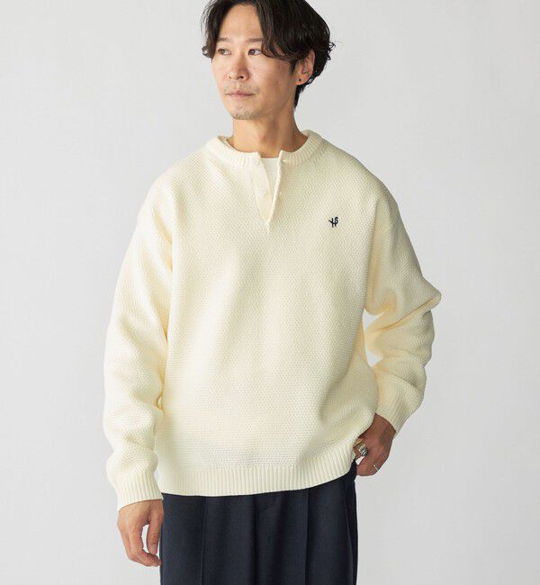 SHIPS「【WEB限定】SHIPS: ヘンリーネック レイヤード ニット」|ニット・セーター|ナチュラル