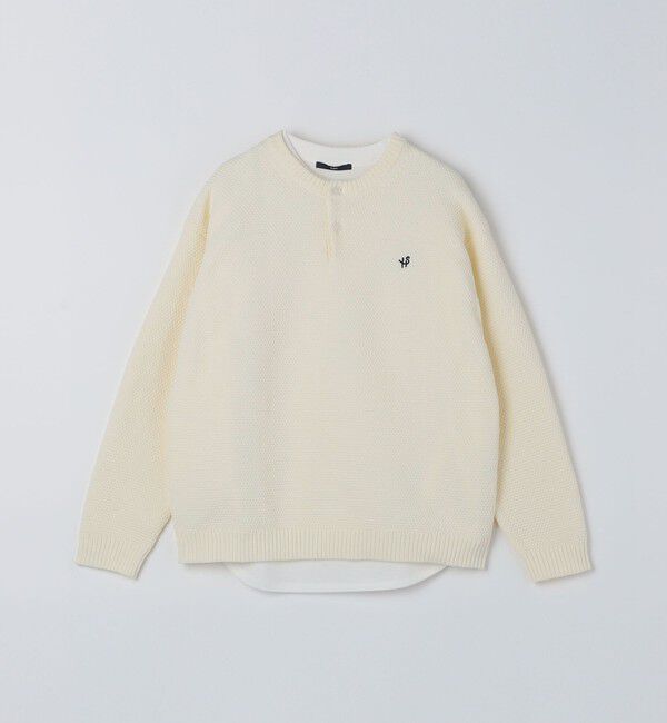 SHIPS「【WEB限定】SHIPS: ヘンリーネック レイヤード ニット」|ニット・セーター|