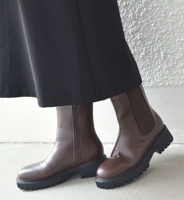 SHIPS Colors 「SHIPS Colors:サイドゴア ブーツ◇」|ショートブーツ|ブラウン