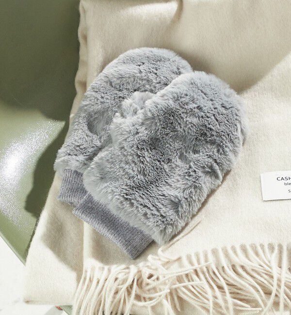 SHIPS for women「フェイク ファー ミトン」|手袋|