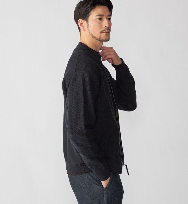 SHIPS「SHIPS: 〈手洗い可能〉SOLOTEX(R) ピケ ドライバーズ ニット」|カーディガン|