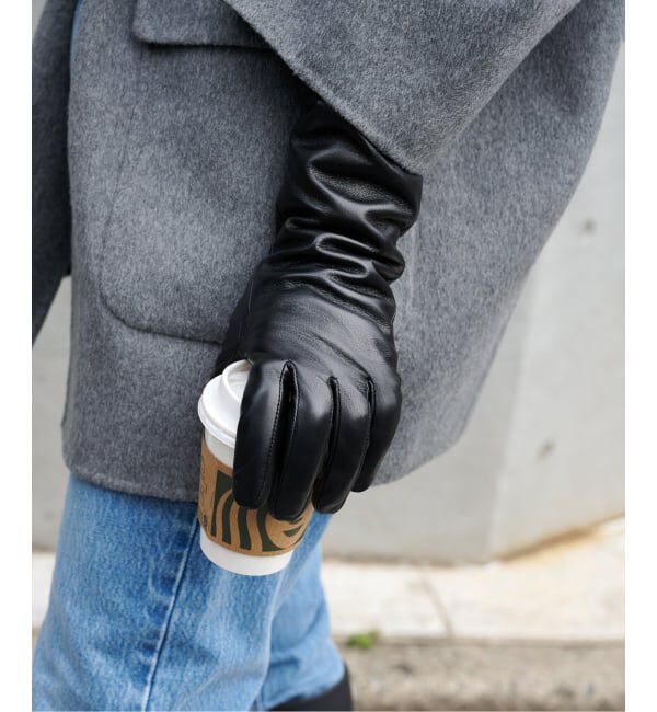 OUTDOOR PRODUCTS Usual Things「レザーロンググローブ」|手袋|ブラック