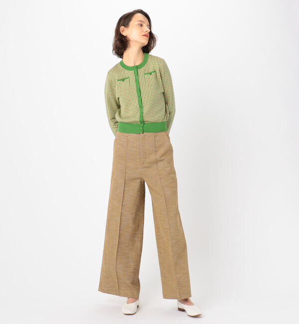 CABaN「コットンカシミヤ ギンガムチェックカーディガン」|カーディガン|