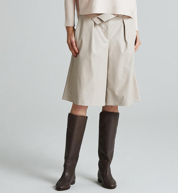 Ballsey「レザーライクウェットクロス ハイウエストハーフパンツ」|その他|