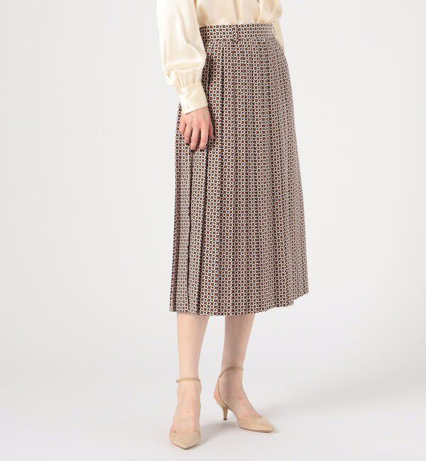 TOMORROWLAND collection「コモンフラワープリント プリーツミディスカート」|スカート|