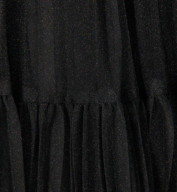 Ballsey「ラメチュール ティアードプリーツスカート」|フレア|