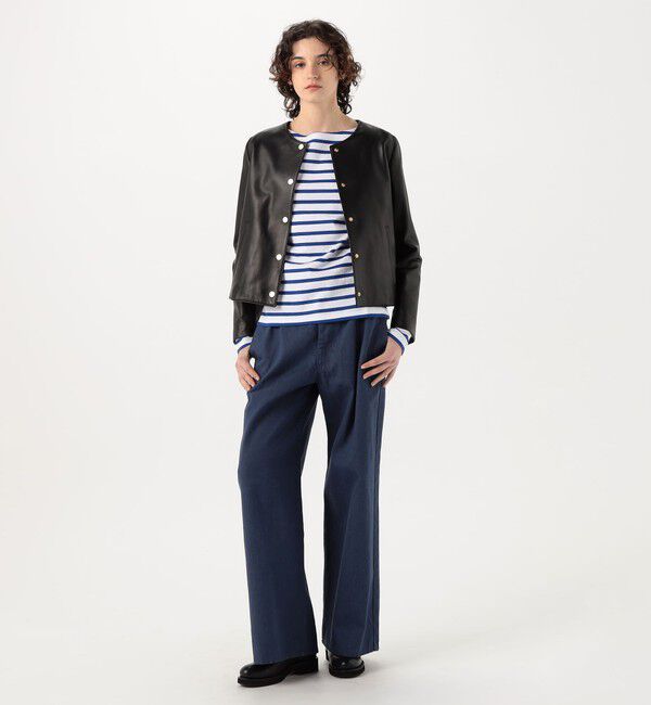 TOMORROWLAND BUYING WEAR「CINQUANTA ノーカラーレザージャケット」|ノーカラージャケット|