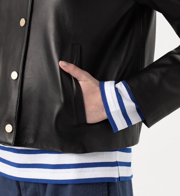 TOMORROWLAND BUYING WEAR「CINQUANTA ノーカラーレザージャケット」|ノーカラージャケット|