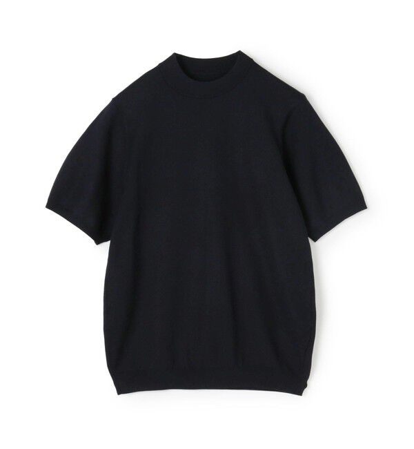 TOMORROWLAND MENS「TOMORROWLAND tricot シルクコットン モックネックプルオーバー」|ニット・セーター|69 ネイビー