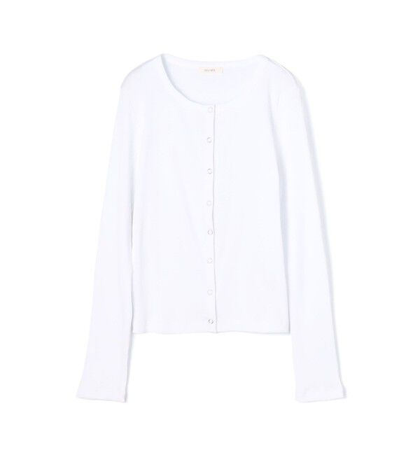 DES PRES「スモールライトリブ クルーネックカーディガン」|カーディガン|11 ホワイト