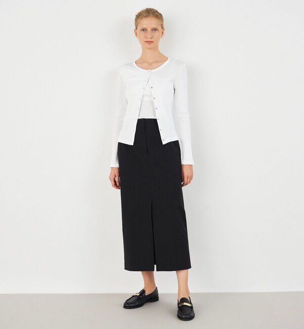 DES PRES「スモールライトリブ クルーネックカーディガン」|カーディガン|