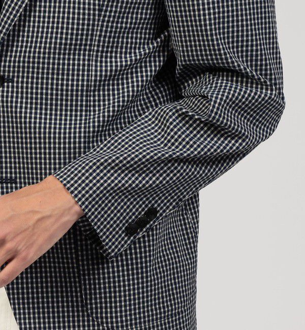 TOMORROWLAND MENS「ポリエステルウールサッカー シングルブレステッド2Bジャケット」|テーラードジャケット|