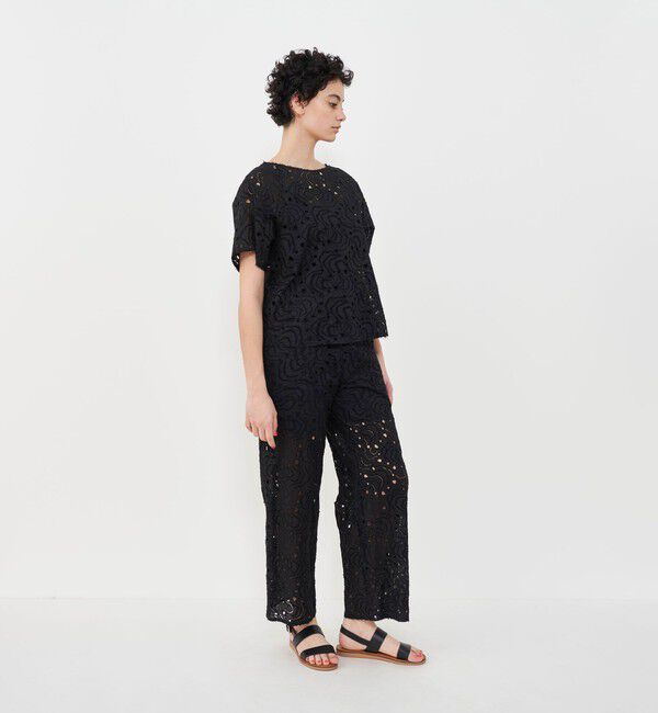 GALERIE VIE「オイスターエンブロイダリー イージーストレートパンツ」|その他|