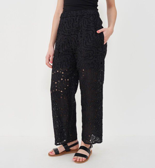 GALERIE VIE「オイスターエンブロイダリー イージーストレートパンツ」|その他|