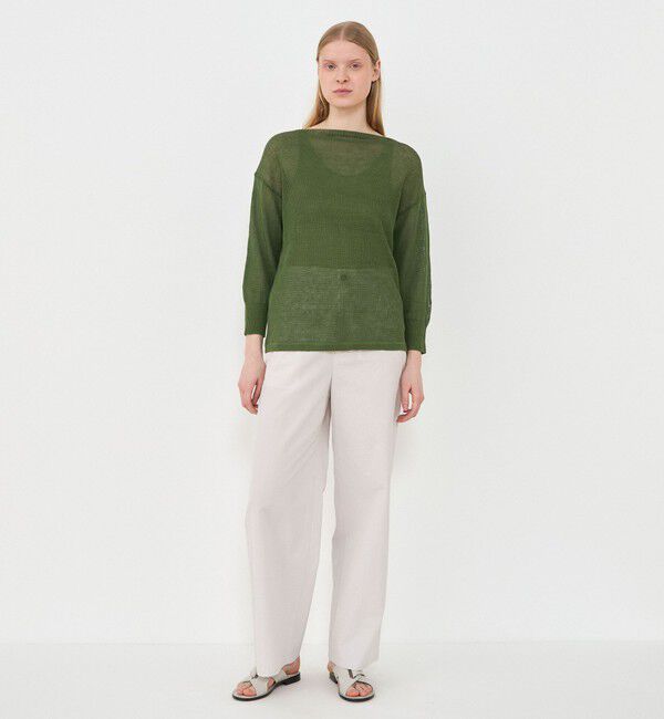 GALERIE VIE「リネンコード バスクプルオーバー」|ニット・セーター|