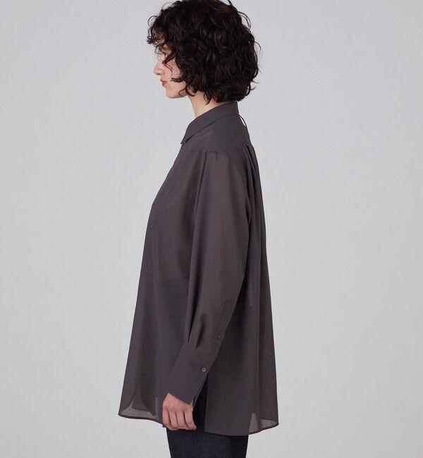 MACPHEE「ポリエステルウールボイル チュニックシャツ」|シャツ・ブラウス|