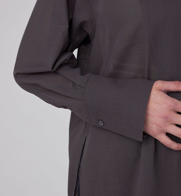 MACPHEE「ポリエステルウールボイル チュニックシャツ」|シャツ・ブラウス|