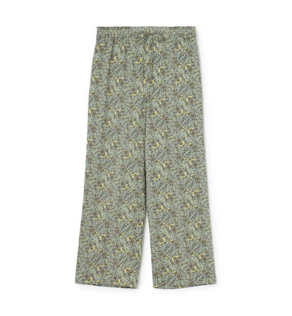 SOULEIADO「レーヨンブロードプリント イージーストレートパンツ」|その他|54 グリーン系