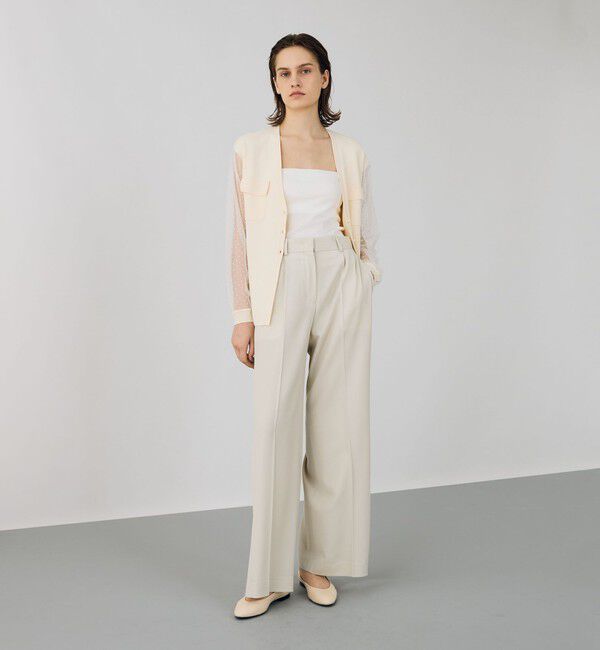 DES PRES「ハイツイストギャバジン タックパンツ」|スラックス|