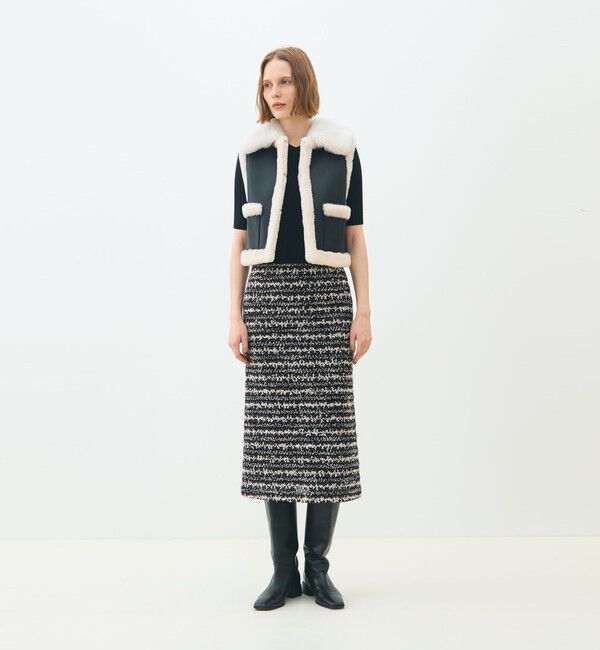 TOMORROWLAND collection「ナッパランムートン リムーバルカラージレ」|ダウンベスト・ベスト|