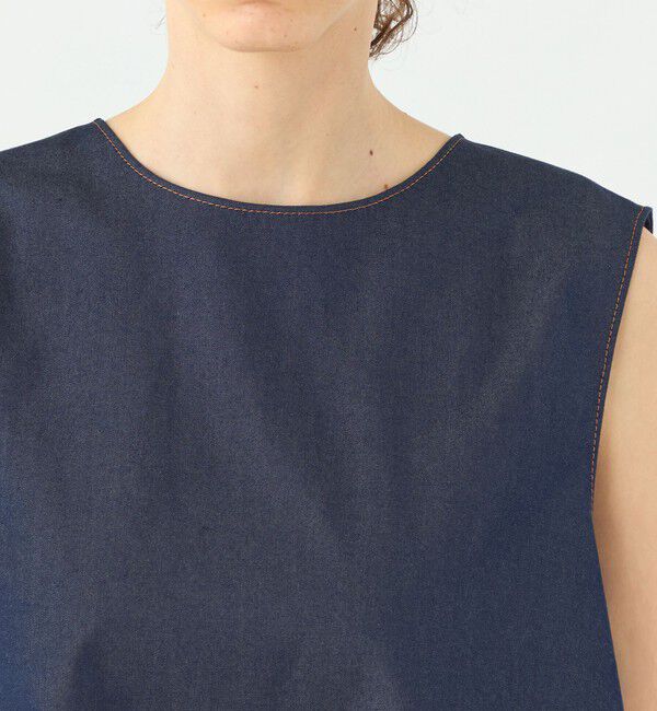 TOMORROWLAND collection「コットンシルクデニム バックリボンブラウス」|シャツ・ブラウス|