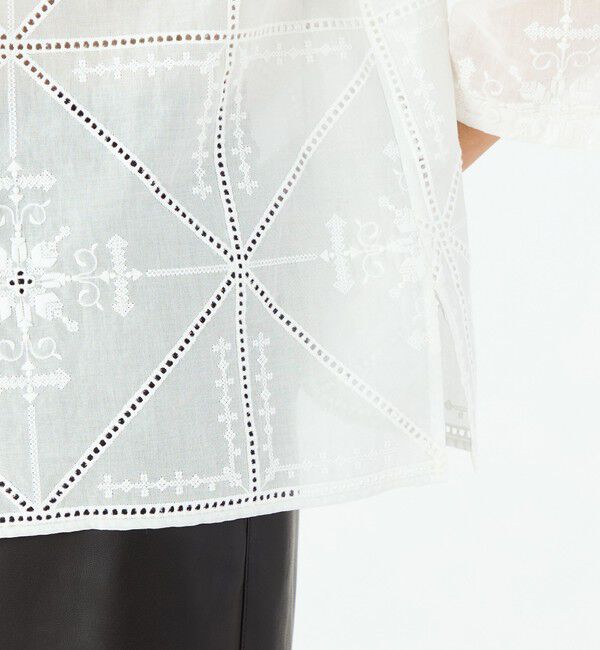 MACPHEE「ビンテージエンブロイダリー レギュラーカラーシャツ」|シャツ・ブラウス|