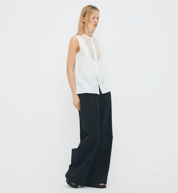 CABaN「フレンチレースコンビ ボザムシャツ」|シャツ・ブラウス|