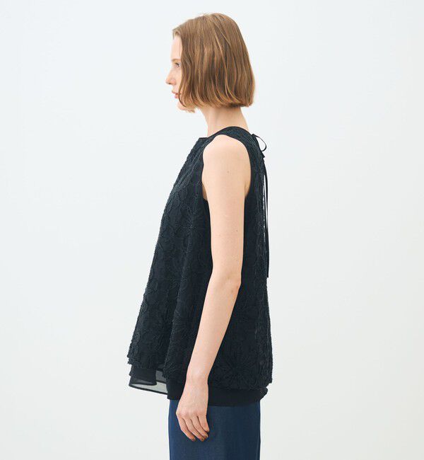 TOMORROWLAND collection「レーヌエンブロイダリー スリーブレスブラウス」|シャツ・ブラウス|