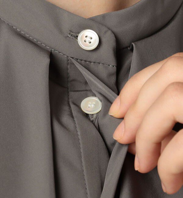 Ballsey「スパンブロード フロントドレープブラウス」|シャツ・ブラウス|