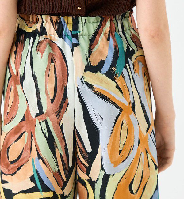 Ballsey「ハンドペイントプリント タックセミワイドパンツ」|その他|