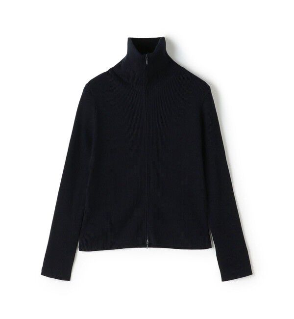 MACPHEE「コットンリブ ジップアップカーディガン」|カーディガン|69 ネイビー