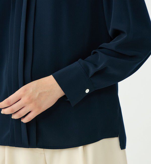 Ballsey「プリマベーラデシン スキッパータックブラウス」|シャツ・ブラウス|