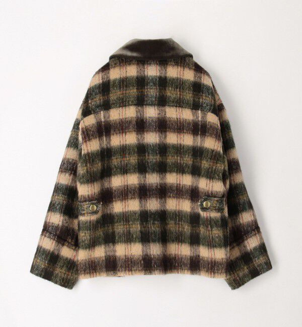 CABaN「シャギーチェック ジップアップブルゾン」|ダッフルコート|