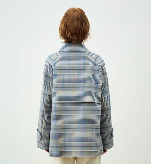 MACPHEE「【WEB先行予約】トゥーサイドチェック ステンカラーショートコート」|ステンカラーコート|